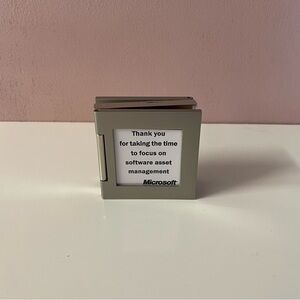 Vintage Microsoft Clock 3-Fold Picture Frame NIB